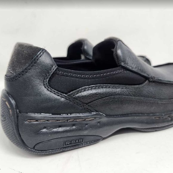 Men\'s 9 Dunham Wade slip on shoes loafers in black leather MCN422BK main image 9